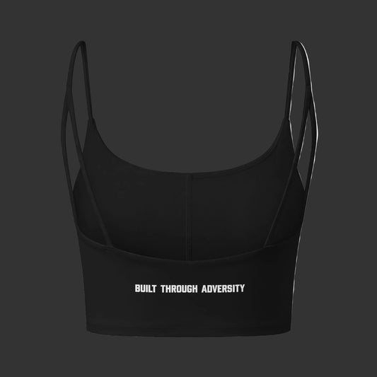 Built Through Adversity Luxe Sports Bra — Minimalist Tactical Activewear