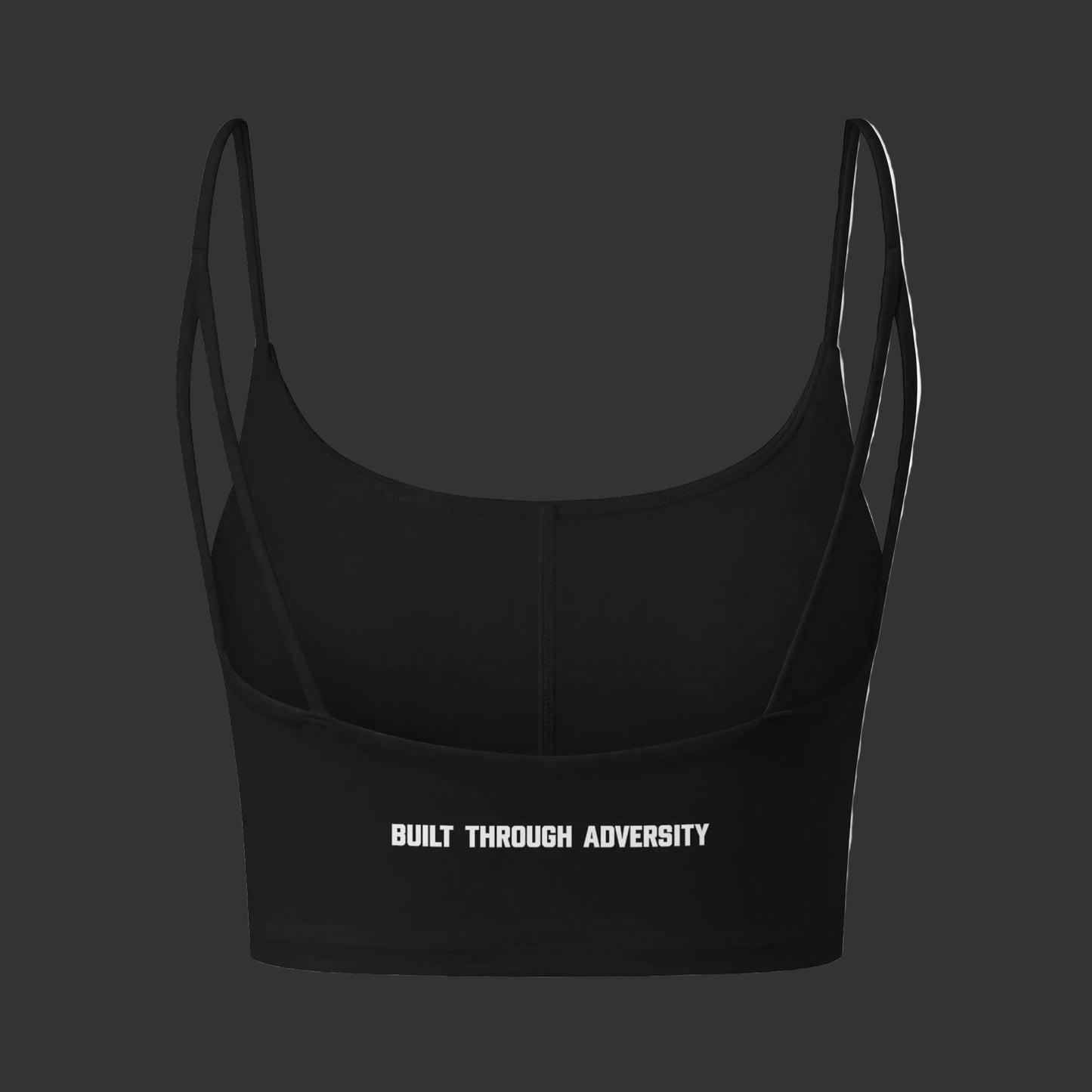 Built Through Adversity Luxe Sports Bra — Minimalist Tactical Activewear